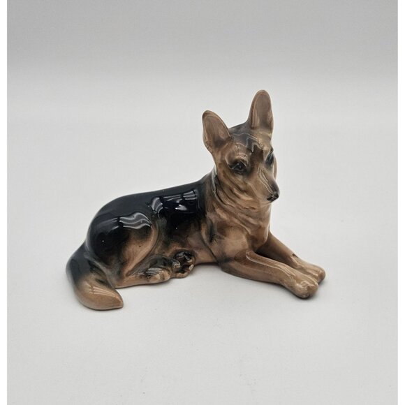 Vintage Miyakos Originals Japan Small Dog German Shepherd Figurine - Picture 1 of 7